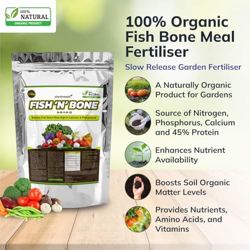 Plant Needs Fish N Bone 2.5 kg Powder I 100 % Organic I Fish Bone Meal Fertilizer I 8-8-2-13 I - Image 3