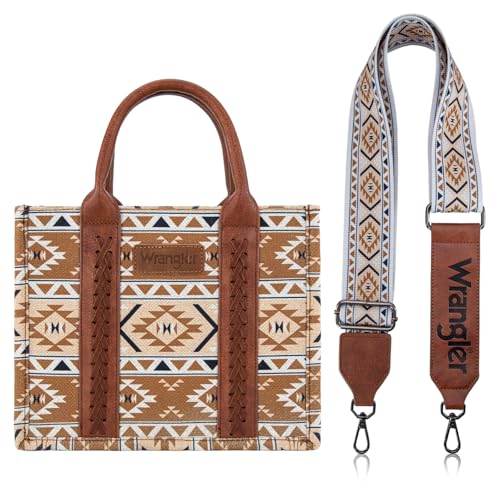Image of Wrangler Aztec Tote Bag for Women Boho Shoulder Purses and Handbags