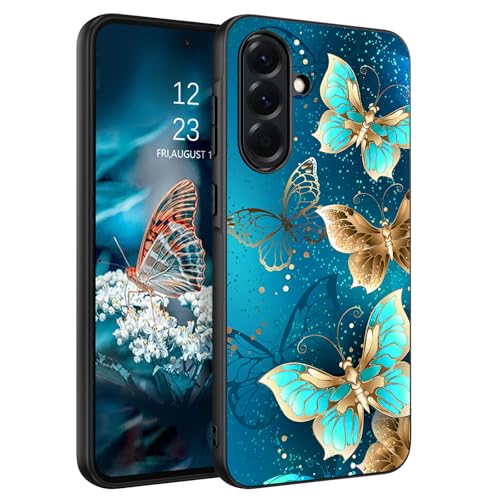GUAGUA for Samsung Galaxy A36 Case Glow in Dark, Samsung A36 Case with Cute Butterfly Pattern Noctilucent Luminous Shockproof Protective Phone Case for Galaxy A36 5G Women Men Gifts