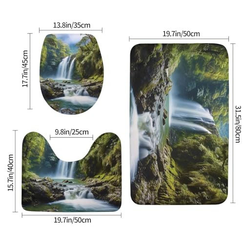 Tapis de bain antidérapant microfibre douce abattant toilettes U - 3