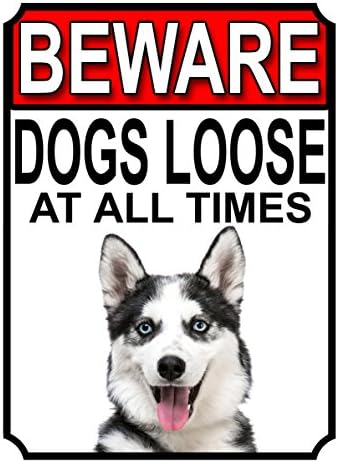ALL BREEDS - BEWARE DOGS LOOSE AT ALL TIMES METAL SIGN GERMAN SHEPHERD 200MM X 150MM (998H1)