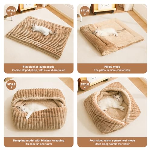 Couverture pour chat d'intérieur Jiupety M plaid dodo pour panier félin