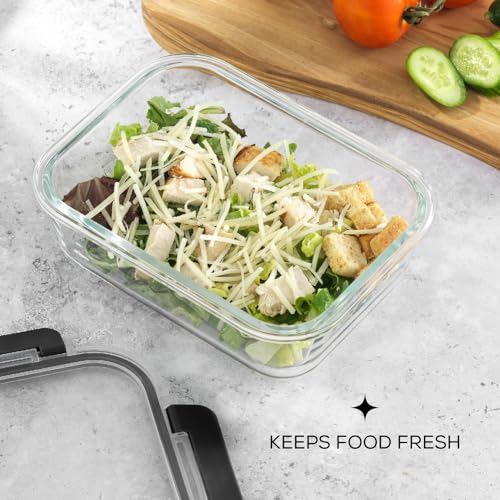image for JoyJolt Glass Food Storage Containers with Lids. 5 Pack Glass Meal Pre