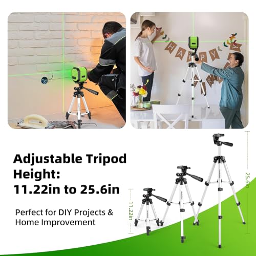 image for Laser Level with Tripod, HUEPAR 100Ft Self Leveling Laser Level Rechar