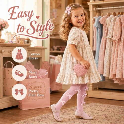 Image of VIKITA Girls tights Cotton Leggings in Spring fall winter stripe socks for girls 3-8 years