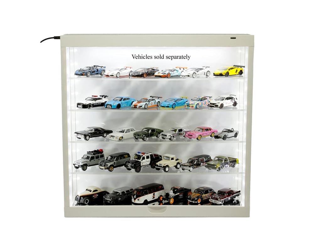 Amazon.com: Showcase Wall Mount 5 Tier Display Case White with