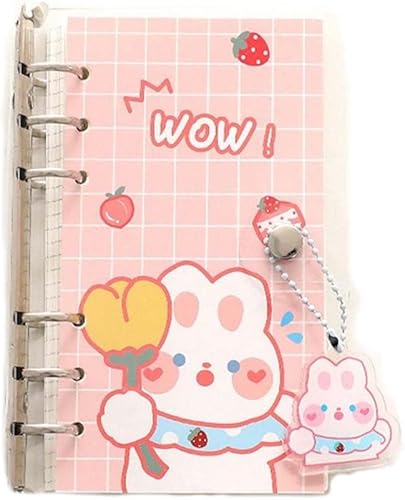 Cuaderno de hojas sueltas, cuaderno de recortes de dibujos animados con cubierta impermeable transparente (B)