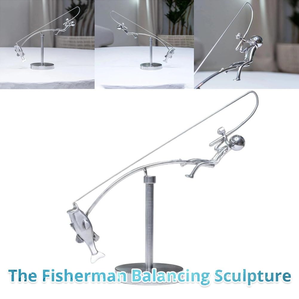 Kinetische Angel-Skulptur - Balance Kunstwerk Für Zuhause