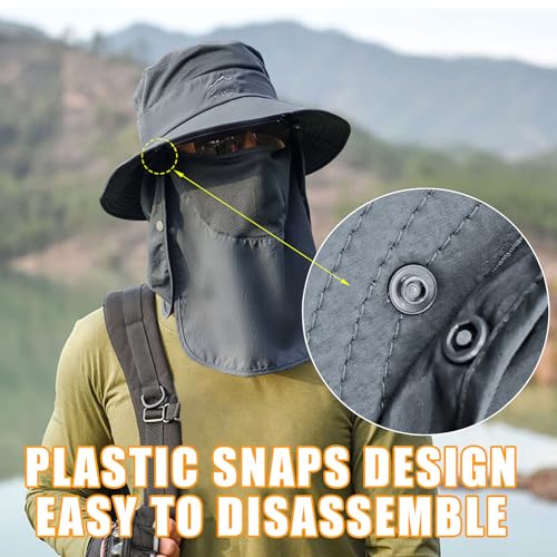 Image of Sun Hats for Men Women Fishing Hat UPF 50+ Breathable Wide Brim Summer UV Protection Hat