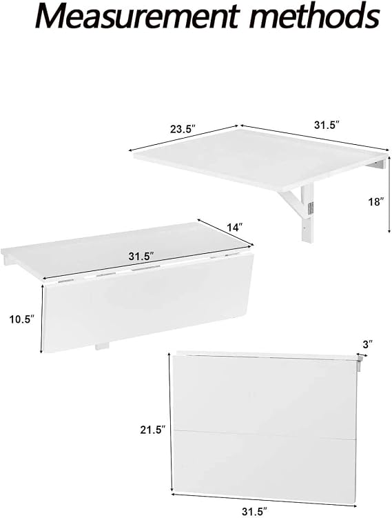 Wall-Mounted Drop-Leaf Foldable Table Folding Wall-Mounted Drop-Leaf Table Wall Mounted Table Wall Mounted Folding Table Sturdy Hanging Table Study, Bedroom 80x30cm/31x12in red