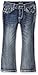 Freestyle Revolution Girls' Silver Lurex Glitter Boot Cut Jean