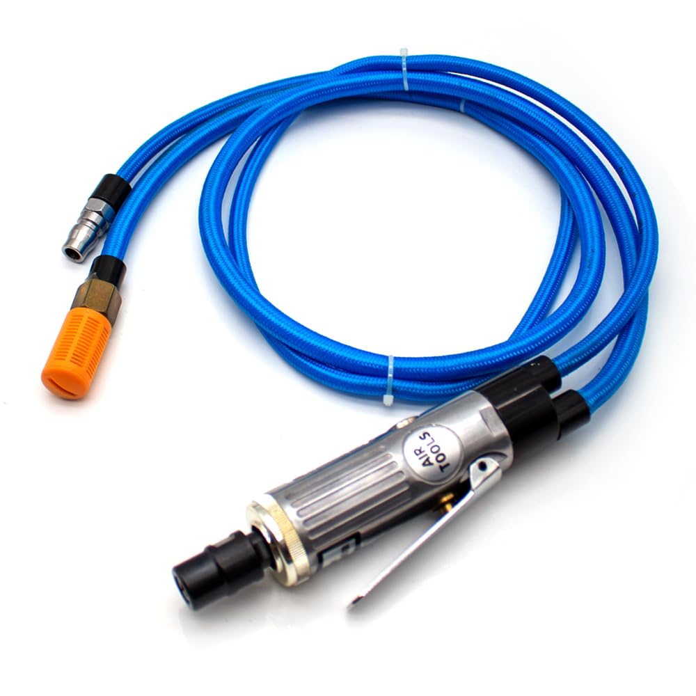 iDili Silencer Type Pneumatic Grinder Tire Grinding Machine Wind-Driven Polishing Machine Air Die Grinder 25000RPM Chuck 3MM/6MM