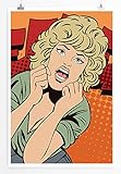 Sinus Art Kunst und Deko Poster - Schreiende Frau im Comic 