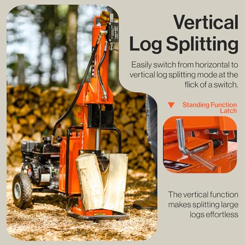 image for SuperHandy Portable 25 Ton Gas Log Splitter with 7HP Engine, Bucher Ge