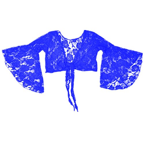 Topro Stickers muraux pour décoration intérieure Belly danse en dentelle pour femme Soutien-gorge Dancewear Costume - Bleu - Taille unique Cover
