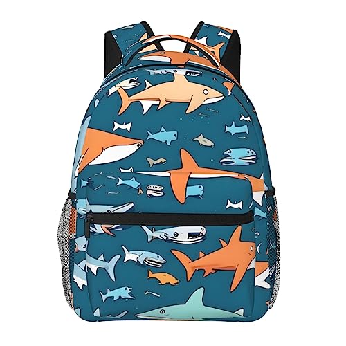Sac à dos de voyage Selachimorphe double couche léger pour ordinateur portable