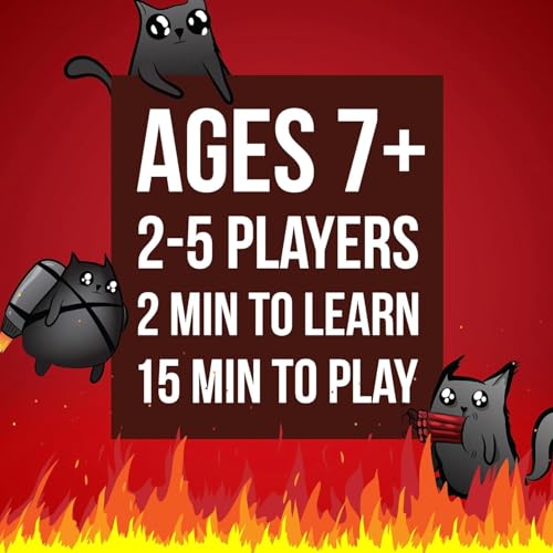 Image of Exploding Kittens aka Billi Boom Boom | Officially Licensed | Original Edition - Hilarious Game for Family Game Night - Funny Card Games for Ages 7 and Up - 56 Cards - 2-5 Players - 15 Minutes of Play