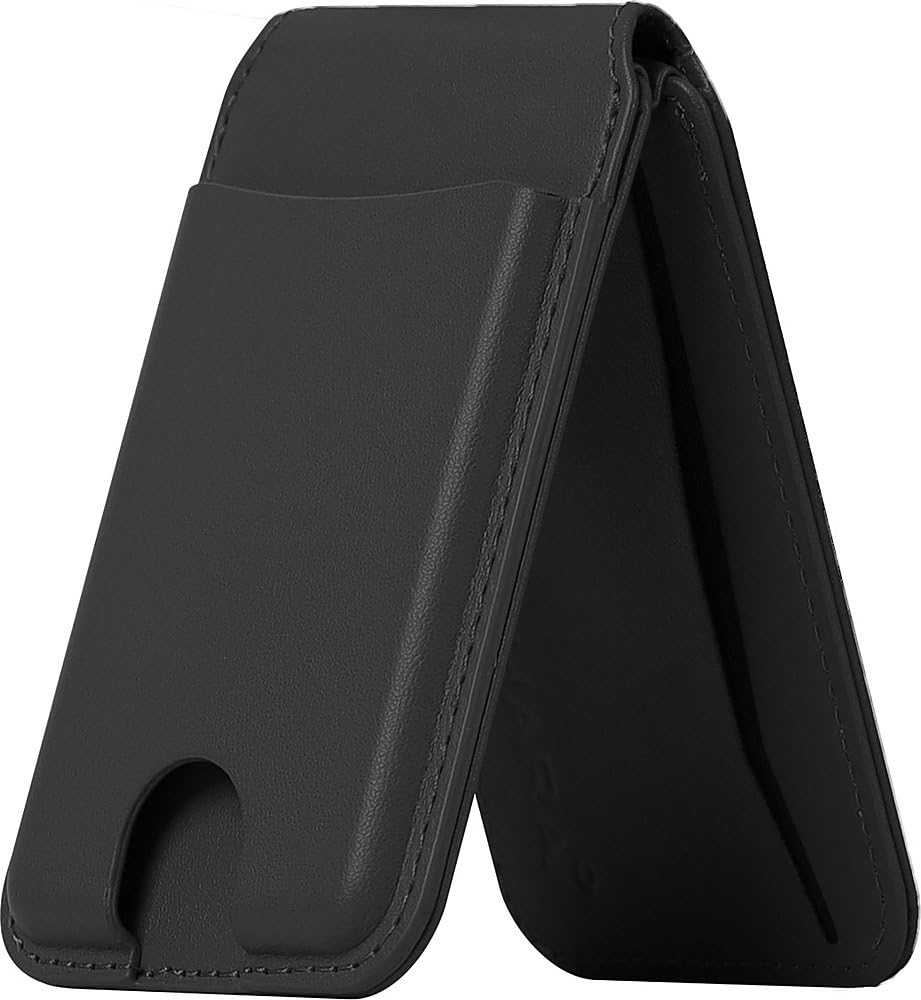 ZERODAMAGE SAHARA CASESaharaCase Venture Series Wallet for iPhone, Compatible with MagSafe, Doubles as a Kickstand, Precision-Cut Slots (Black)