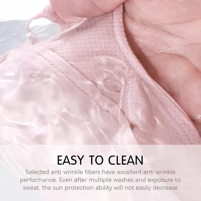 Image of Full Face Mask for Women Sun Protection, Face Cover Face Mask for Bikers with Detachable Brim, UPF 50+ Summer Cooling Outdoor Mask for Running, Hiking Pink