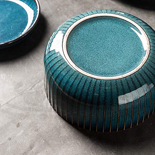 Porcelain Bowls, 500ml Blue Cereal Bowls, Rice Bowls, Salad Bowls, Dishwasher, Microwave & Oven Safe,11.5x6.5cm(2 Pack) - Image 6