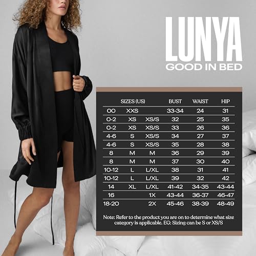 Image of Lunya Washable Silk Robes for Women - Lightweight Short Robes with Pockets, Removable Belt & Interior Tie - Multiple Colors