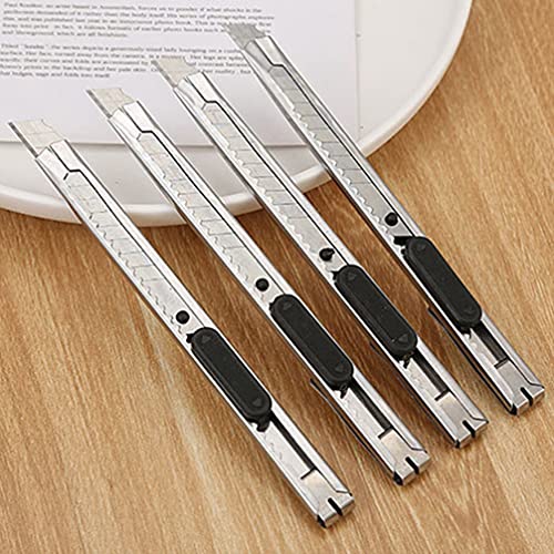 STOBOK 30Pcs Metal Intrekbare Mes Box Cutter Multifunctionele Messen Voor Zware Office Home Arts Ambachten Hobby - Afbeelding 4