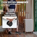 Luggage Sets 5 Piece, Suitcases With Wheels, Lightweight Travel Luggage Set With TSA Lock, ABS Hardshell Carry On Suitcase Set, Black - Image 4