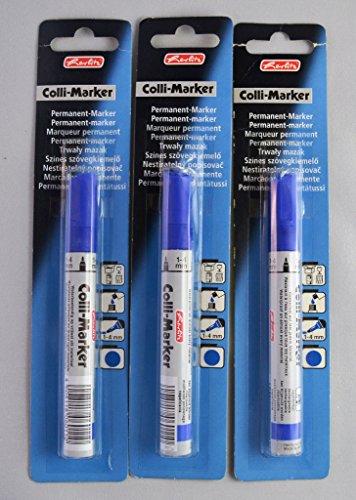 Preisvergleich Produktbild Colli-Marker, Herlitz, 1-4 mm, perm, blau 3er-Pack
