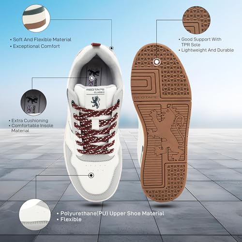 Image of Red Tape Casual Sneaker Shoes for Men | Elegantly Rounded Front, Soothing Insole & Impact-Resistant Comfort