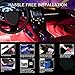 Produktbild Auto Led Innenbeleuchtung Led Atmosphäre Licht 4pcs 48 RGB Led Auto Led Strip Neonleuchtleisten Für Das Auto App Steuerbare Wasserdicht Mehrfarbig Musik Innenbeleuchtung Mit Zigarettenanzünder,12v