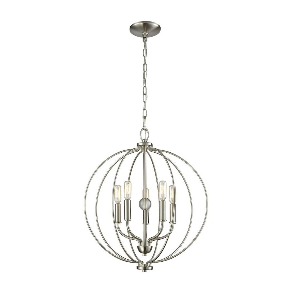 Thomas Lighting CN15752 Chandelier, Brushed Nickel, 19