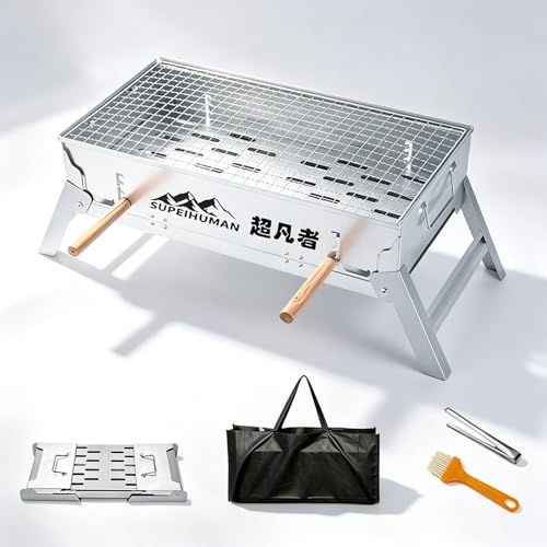 BBQ charbon pliable portable pour camping et grand pique-nique