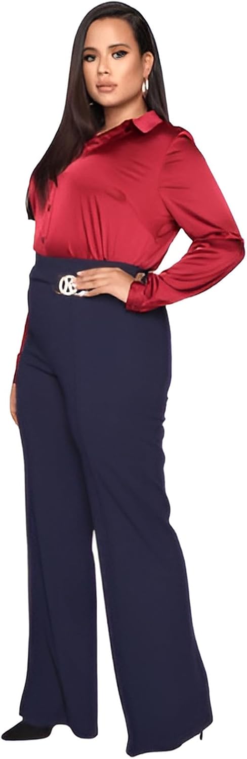 Silk Blouse for Women Satin Silk Top Button Down Shirts Casual Loose Long Sleeve Office Work Formal Tops - Image 5