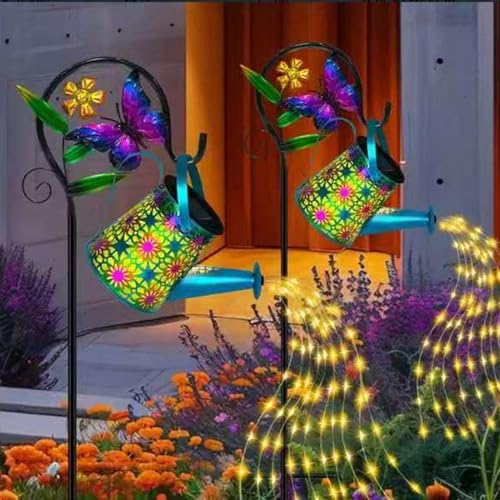 Decoración de jardín exterior con luces solares impermeables para patios oscuros 3