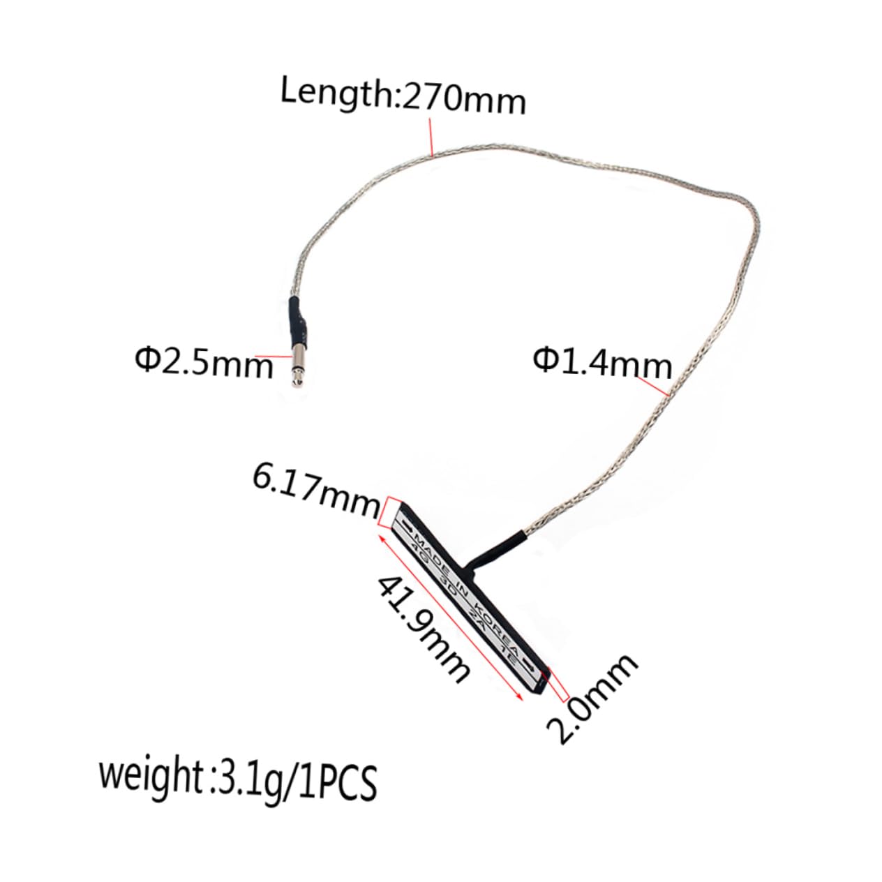 ibasenice 3pcs High Performance Violin Accessory Piezo Pickup Violin Fiddle Part