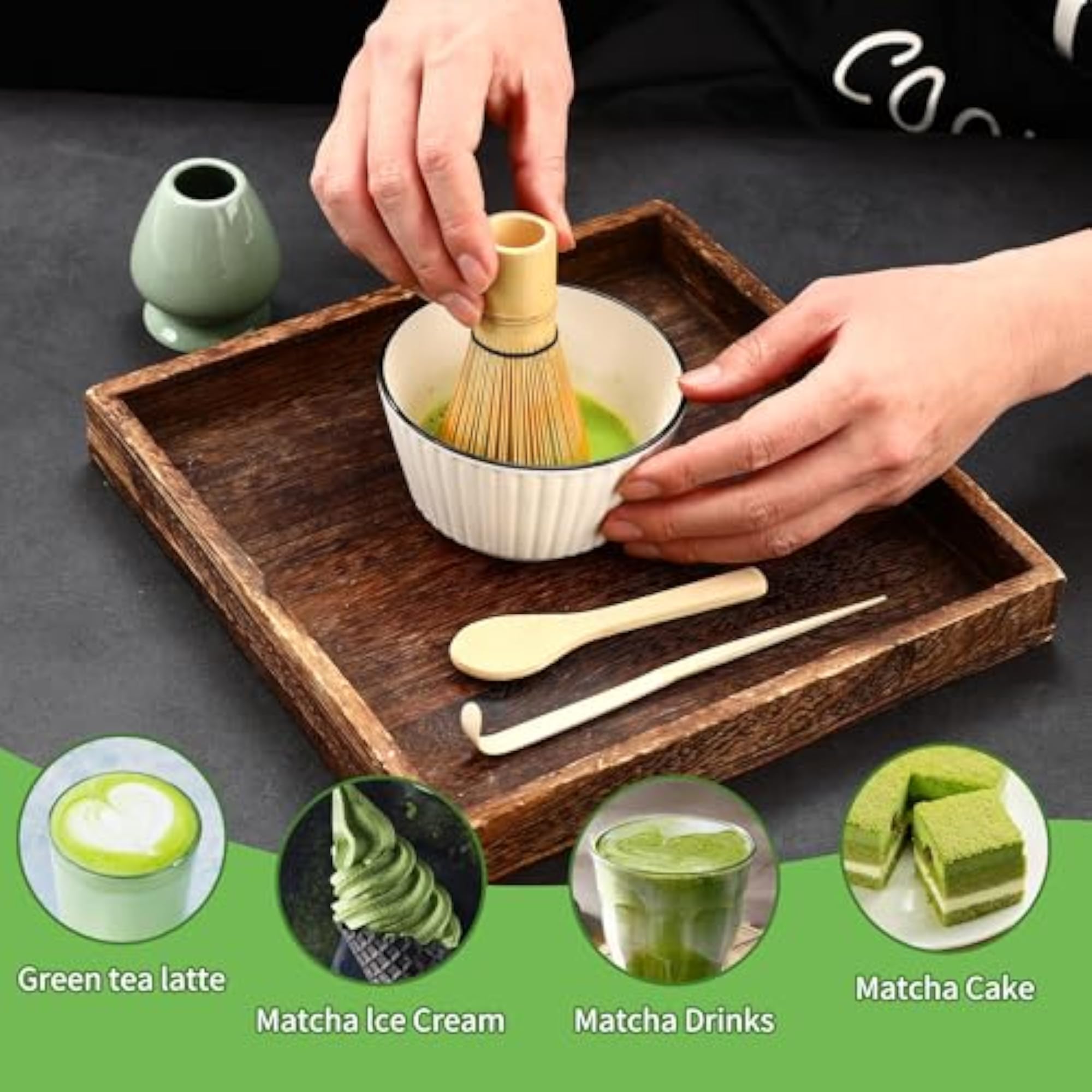 5-Piece Matcha Whisk Kit for Japanese Tea Ceremony