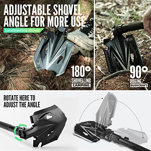 Zune-Lotoo-Camping-Shovel-Folding-Multitool-18-in-1-Portable-Survival-Shovel-Military-Grade-Compact-Tactical-Shovel-Foldable-for-BackpackingOffroadEmergency-Survival-KitCamp-GearOutdoor-Gift