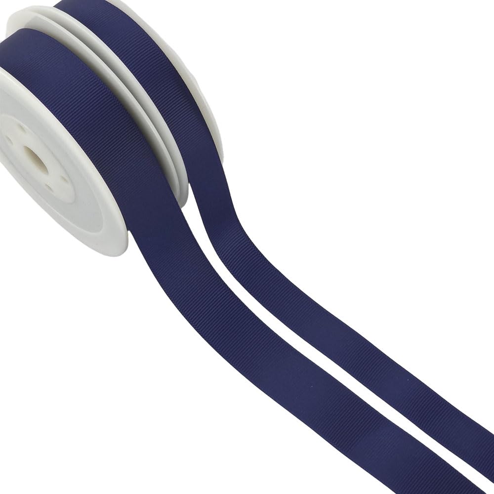Crafty Capers Navy Blue | 16Mm Grosgrain Ribbon | 20M Reel | For Crafts & Cracker Making