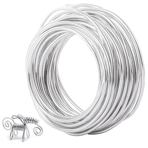Fil en aluminium argenté 5mm JMIATRY de 15m pour sculpture