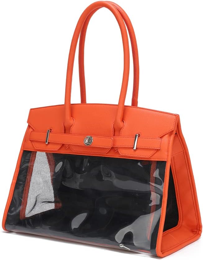 Lilliella Pet Tote Stylish Puppy Tote Durable, Not Easy to Scratch, High Transparent, Foldable, Cat Skin Tote for Outdoor Travel,…