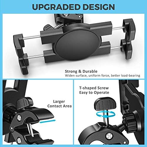 KDD uchwyt na tablet, bieżnię, iPad, uchwyt na telefon komórkowy, obracany o 360°, uchwyt na tablet, uchwyt na kierownicę do iPada Pro, iPad Mini, iPad Air, Samsung Galaxy Tab (4,7-13")