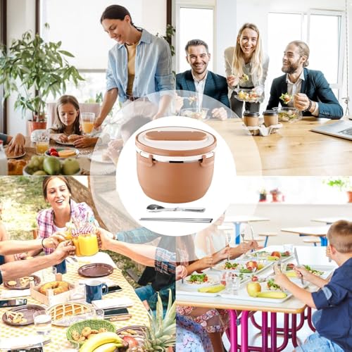 Recipiente térmico de comida con compartimentos múltiples para almuerzos escolares 5
