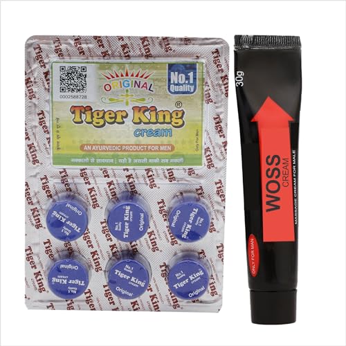 TIGER KING Cream Pack of (Blue, 6 x 1.5 g) + WOSS CREAM (30 g)