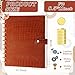 PU Leather 8.5*11in Discbound Cover And Disc Set with 11 Pcs Discbound Discs 1in Disc Bound Notebook Accessories Discbound Planner Cover Notebook Planner System For office(Not including book) (Brown)