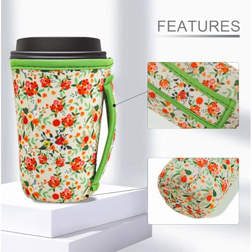 Image of 3Pk Reusable Coffee Sleeves, Neoprene, Fits 16-32oz Hot /Cold Drink
