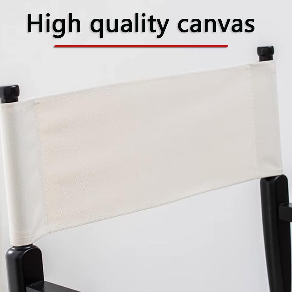Makeup Artist Chair Foldable 30'', Directors Chair Black Tall Director's Chair, Artist Chair for Beauty Professional Makeup Artist,Solid Wood Materials, White (Color : Black+White, Size : 75.