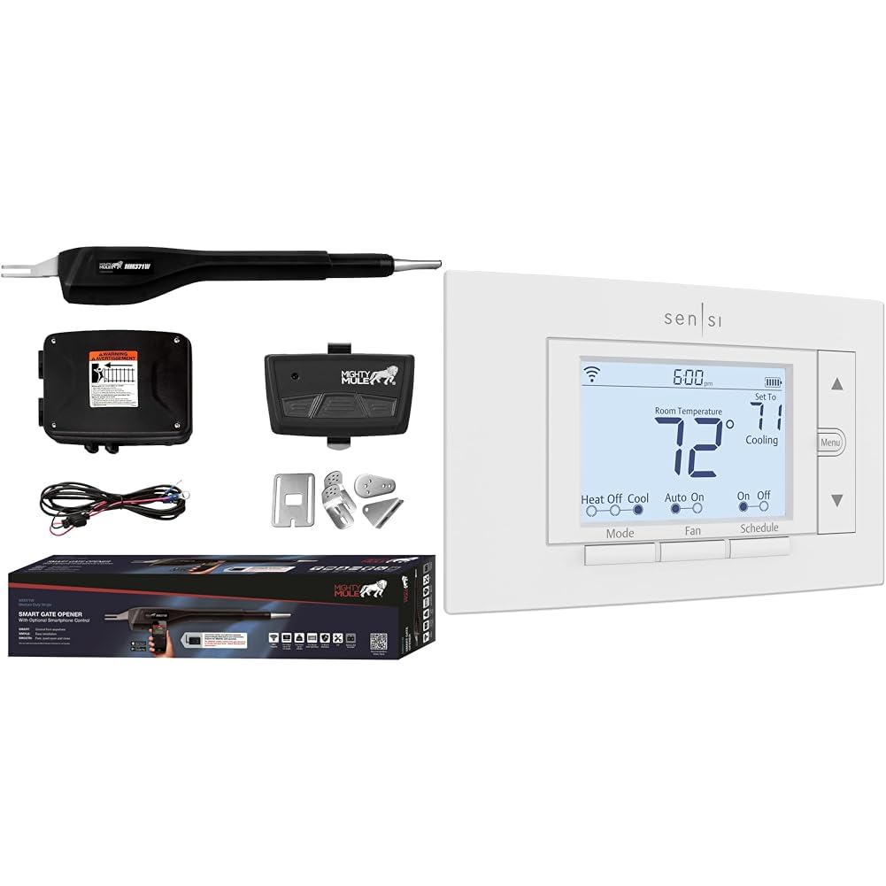 Mighty Mule MM371W Automatic Gate Opener Smart and Solar Ready & Emerson Sensi Wi-Fi Smart Thermostat for Smart Home DIY Compatible with Alexa Energy Star Certified product thumbnail 3