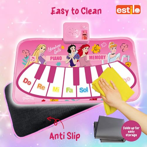Image of Estilo Floor Piano Mat for Kids & Toddlers | Baby Playing Mat with Music 11 Keys | Musical Toy Gift for Boys & Girls Age for 1-6 | Engaging Keyboard for Toddlers (Princess)