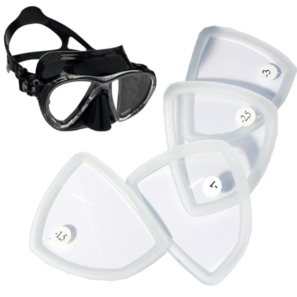 Cressi Negative optische Linse für Taucherbrille Big Eyes Evo Maske (Made in Italy) Transparent durchsichtig Size 3.5/DX