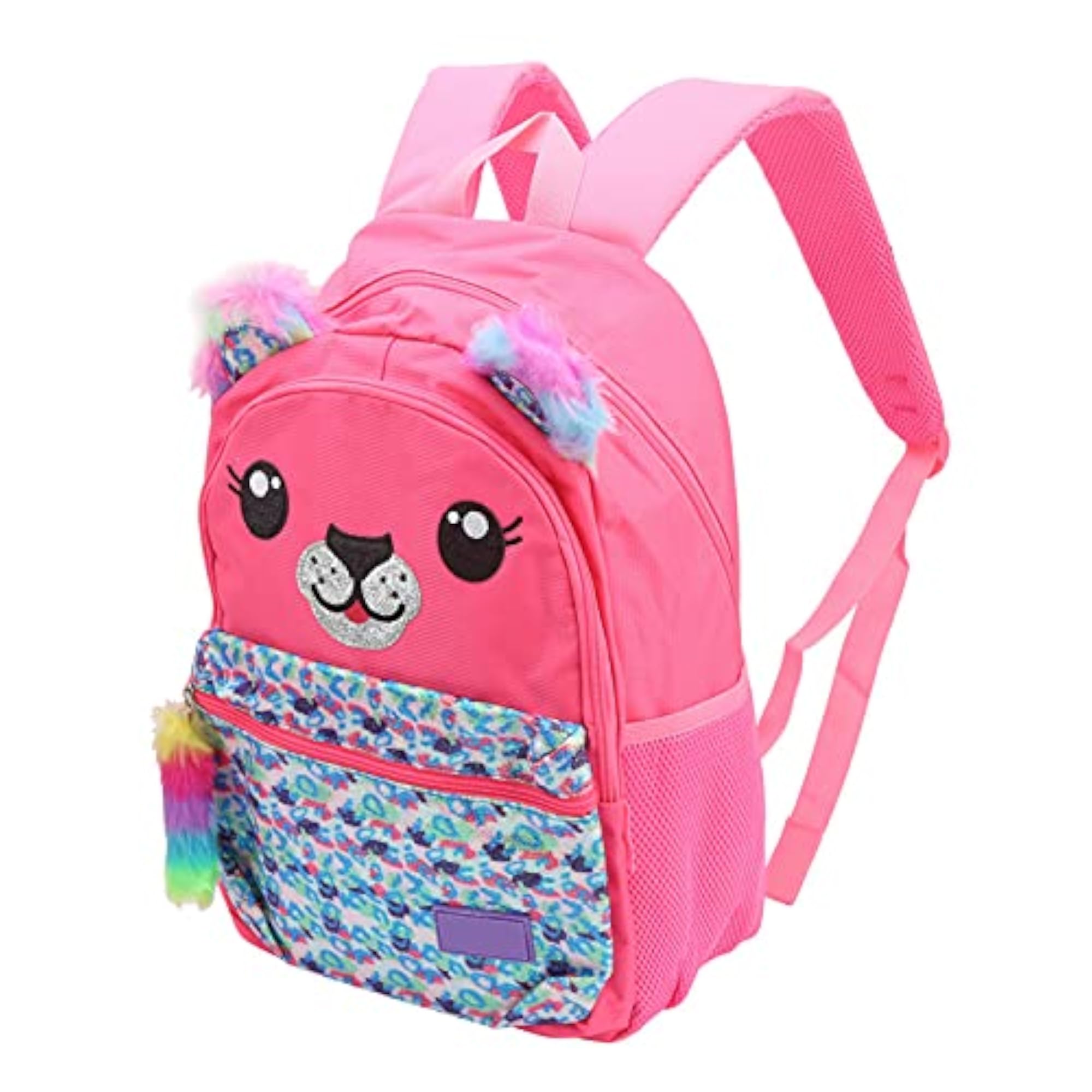 Exquisite Fluorescent Peach School Backpack, Durable